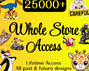 Tienda completa: Más de 25 000 diseños de camisetas en formato PNG y JPG (descarga digital)