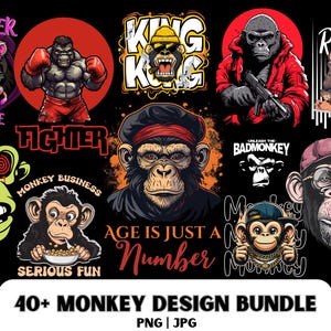 T-shirtontwerpbundel aap, coole aap png, hiphop aap png-illustratie, hiphopstijl, streetwear png, stedelijke stijl, schattige aap.