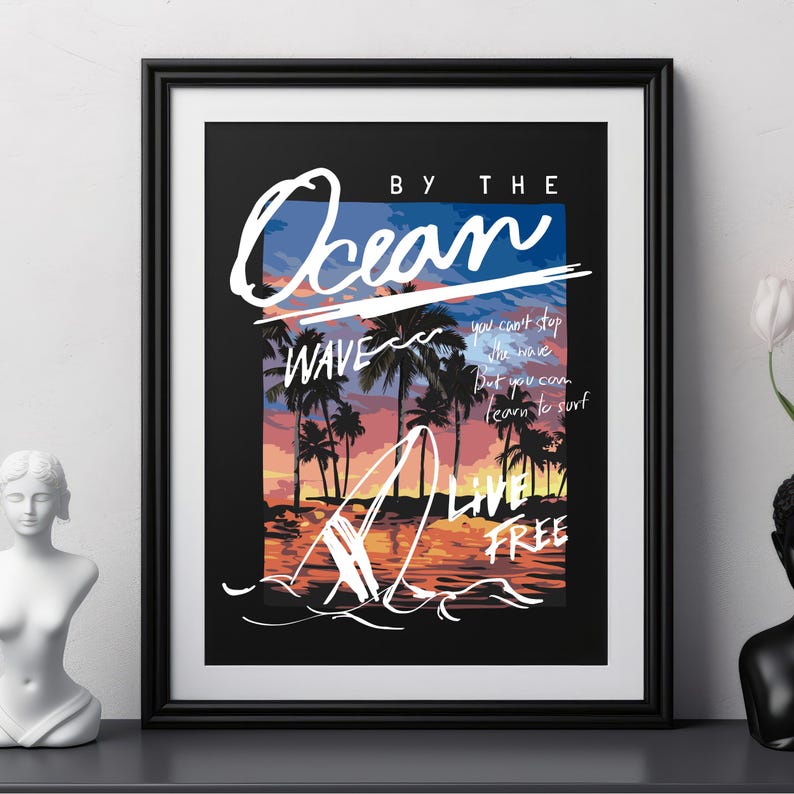 Beach Design PNG Bundle: Summer Vibes, Sunset Designs (Digital Download) image 9