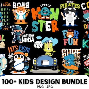Animated Kids Design, Cute Kids Design Bundle, Superhero Design, Kids Urban Style, Kids Clothing, Streetwear Design, Children design.