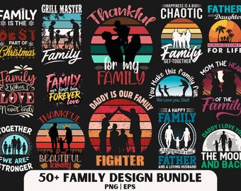 Family PNG Bundle: Shirt Design, Quotes, Reunion Graphics (Digital Download)