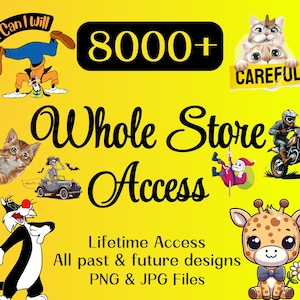 Whole Shop Bundle, Mega Bundle PNG and JPG Files, Clipart Bundle, Entire Shope, Digital Clipart, Access to All Current and Future Files.