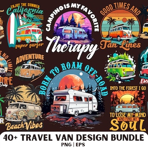 Van Life png, retro bestelwagenontwerp, camper, roadtripshirtontwerp, surfbusje png, zomerbusje png, bestelwagenleven, kampleven, zomershirt png