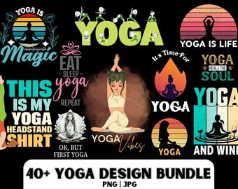 Yoga Design: Meditation Art Mindfulness Shirt PNG & JPG Files (Digital Download)