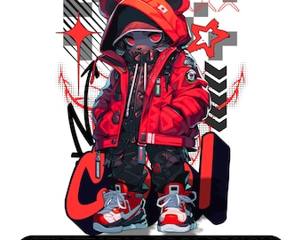 Streetwear Hoodie Design: PNG & JPG Files (Digital Download)