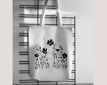 Minimalist Floral Tote Bag: Effortless Elegance with Feminine Touch / Everyday Essentials / Fashion Accessories / Versatile New Look