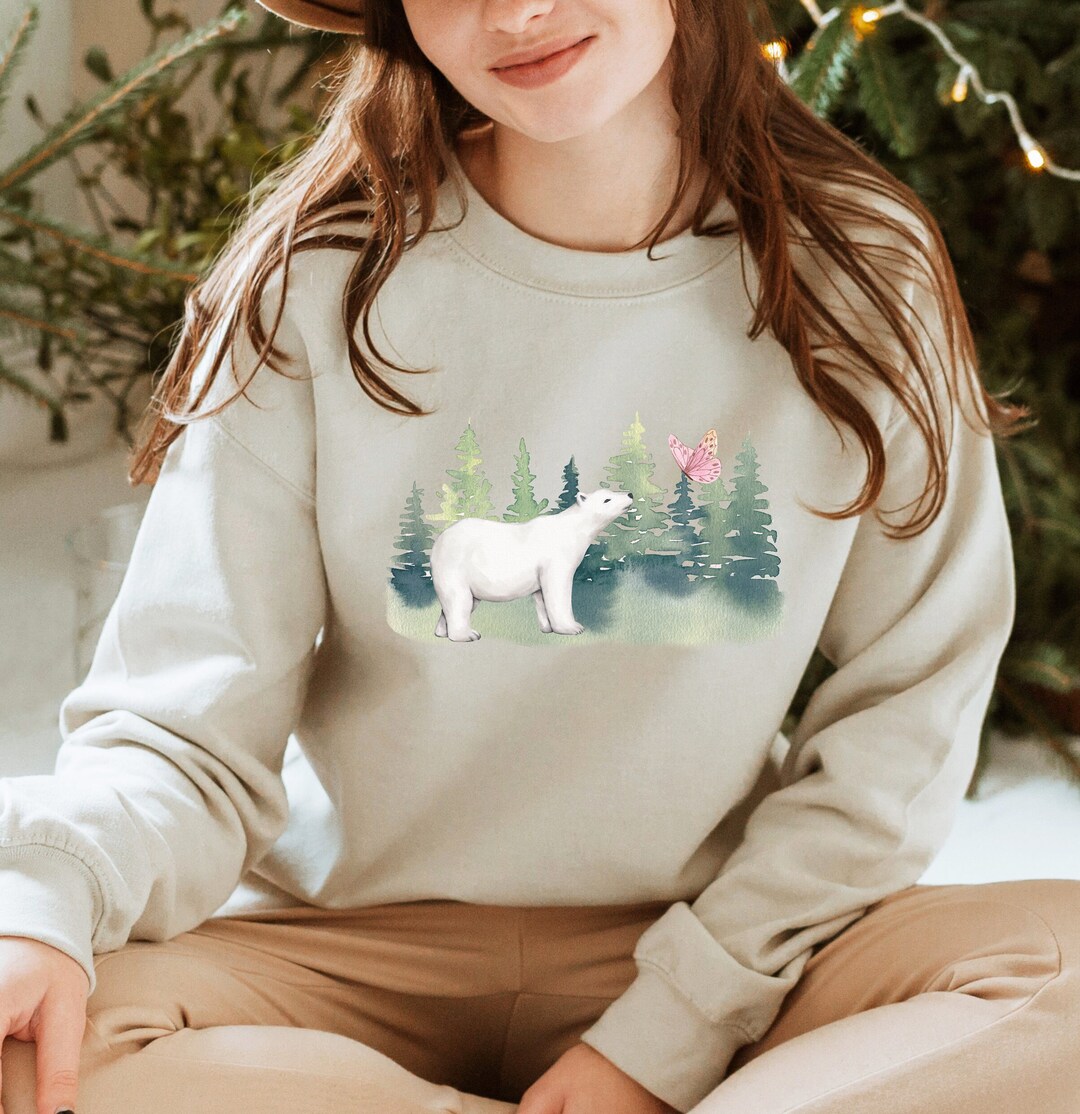 Polar Bear Pattern Sweatshirt