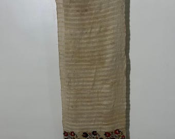 Calendario navideño para colgar en la pared, textil bordado en plata antigua, textiles otomanos antiguos hechos a mano, regalo para ella