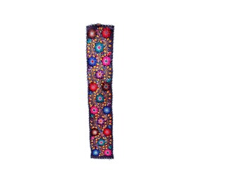 Handgemachter Vintage Blumen Suzani Wandteppich | Boho Textile Wand Dekor | Bunte gestickte Kunst Panel 5 ft ethnischen Wandbehang | Einzelstück