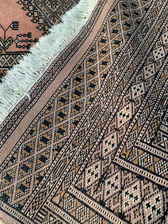 テラコッタウールラグ 4x6 – ハンドノット 11-22 ヴィンテージ