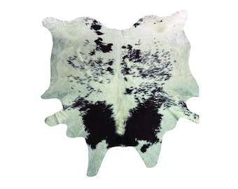 Premium Cowhide Rug Tricolor Cowkin – Large 7.5x7.5 ft Natural Area Rug