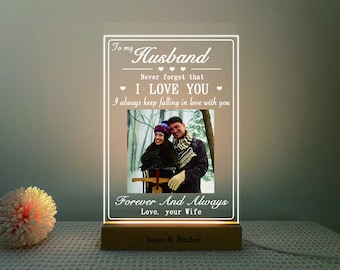 Custom Gifts for Husband | Personalized Engaged Gifts for Wife | Wedding Anniversary Frame | Anniversary Birthday Wedding Gifts