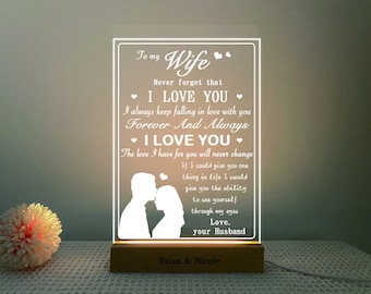 Custom Gifts for Wife | Personalized Engaged Gifts for Husband | Wedding Anniversary Frame | Anniversary Birthday Wedding Gifts