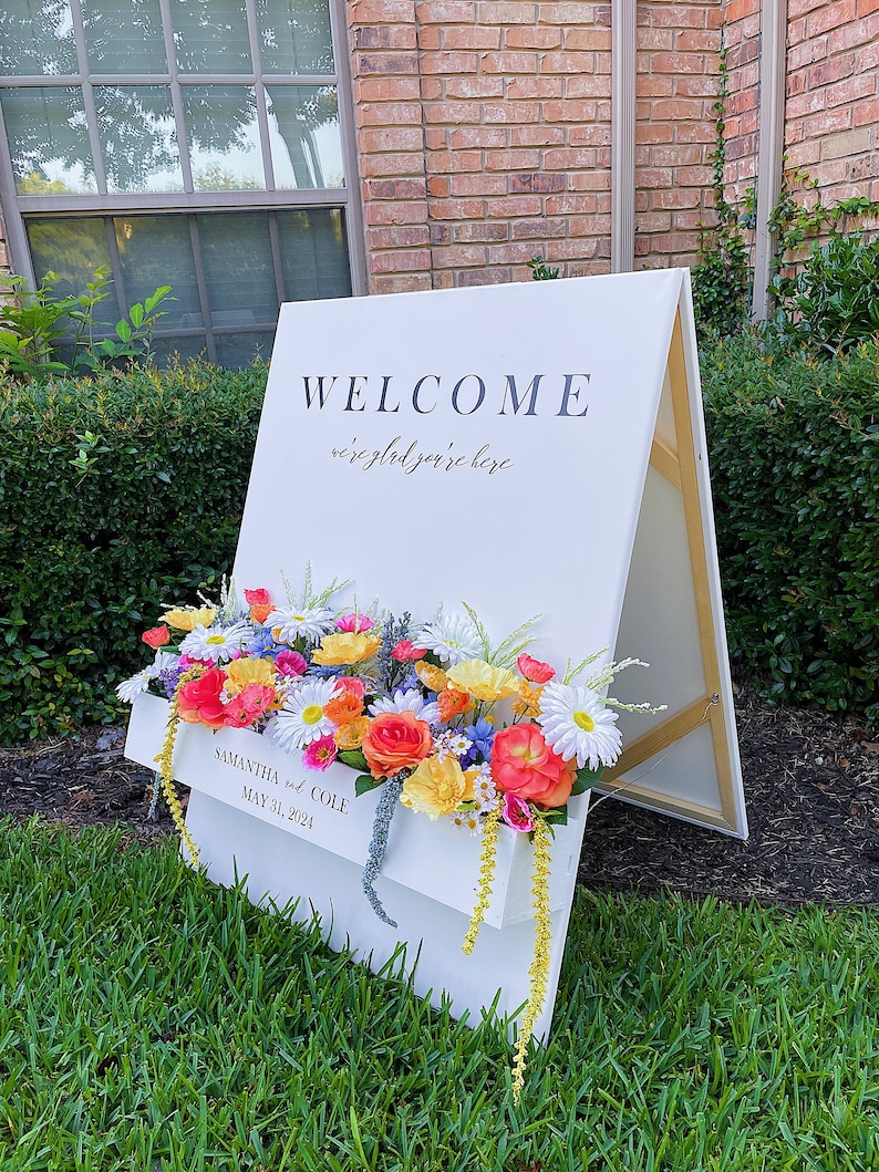 Flower Box Sign Personalized Extra Large Weddings & Etsy