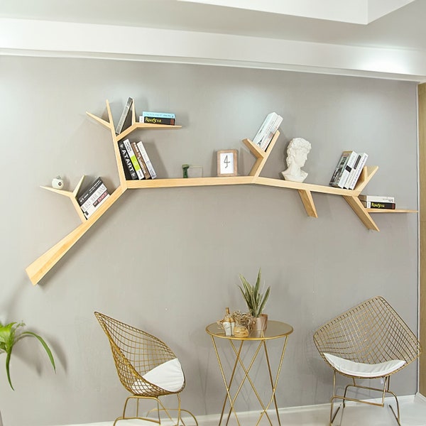 Wall Mount Bookshelf Etsy