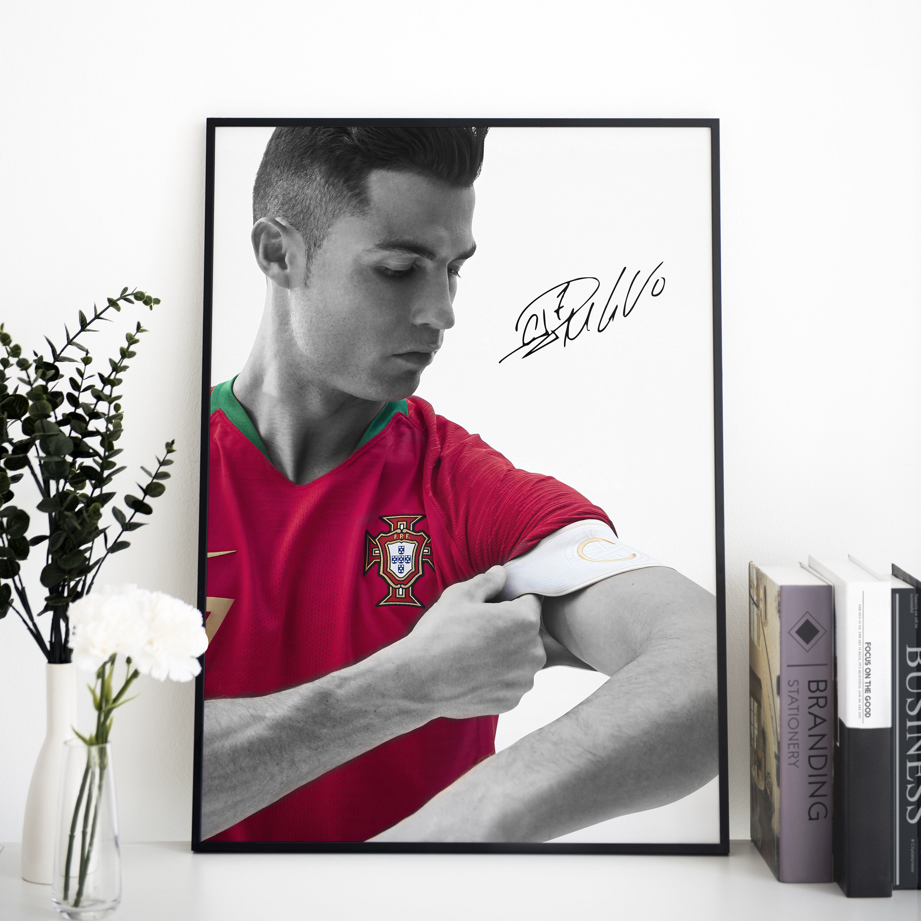 Cristiano Ronaldo Poster Soccer Jersey Portugal CR7 Poster