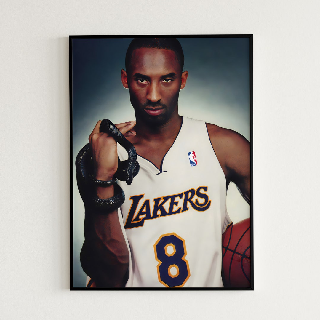 Kobe Bryant Poster Basketball Wall Art Lakers NBA Poster Etsy