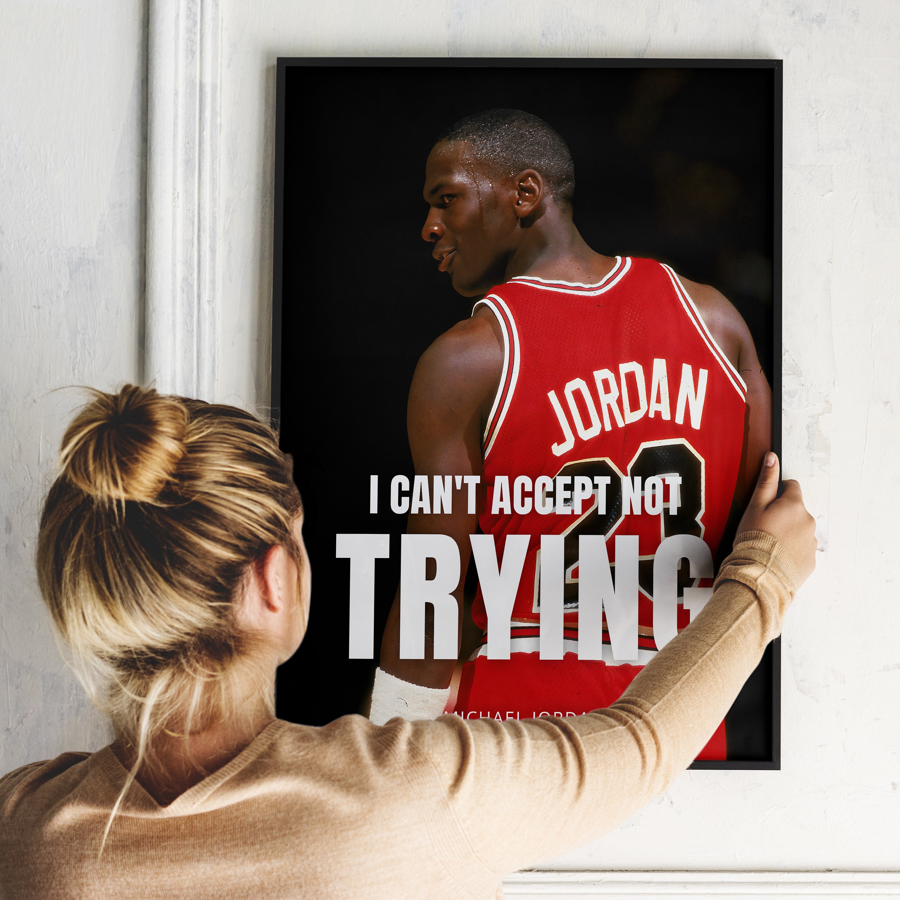 Michael Jordan Quote Poster Sports Motivational Wall Art Chicago Bulls