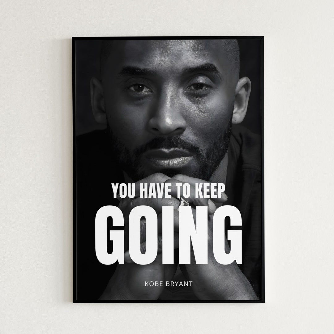 Kobe Bryant Poster Basketball Wall Art Lakers NBA Poster Etsy