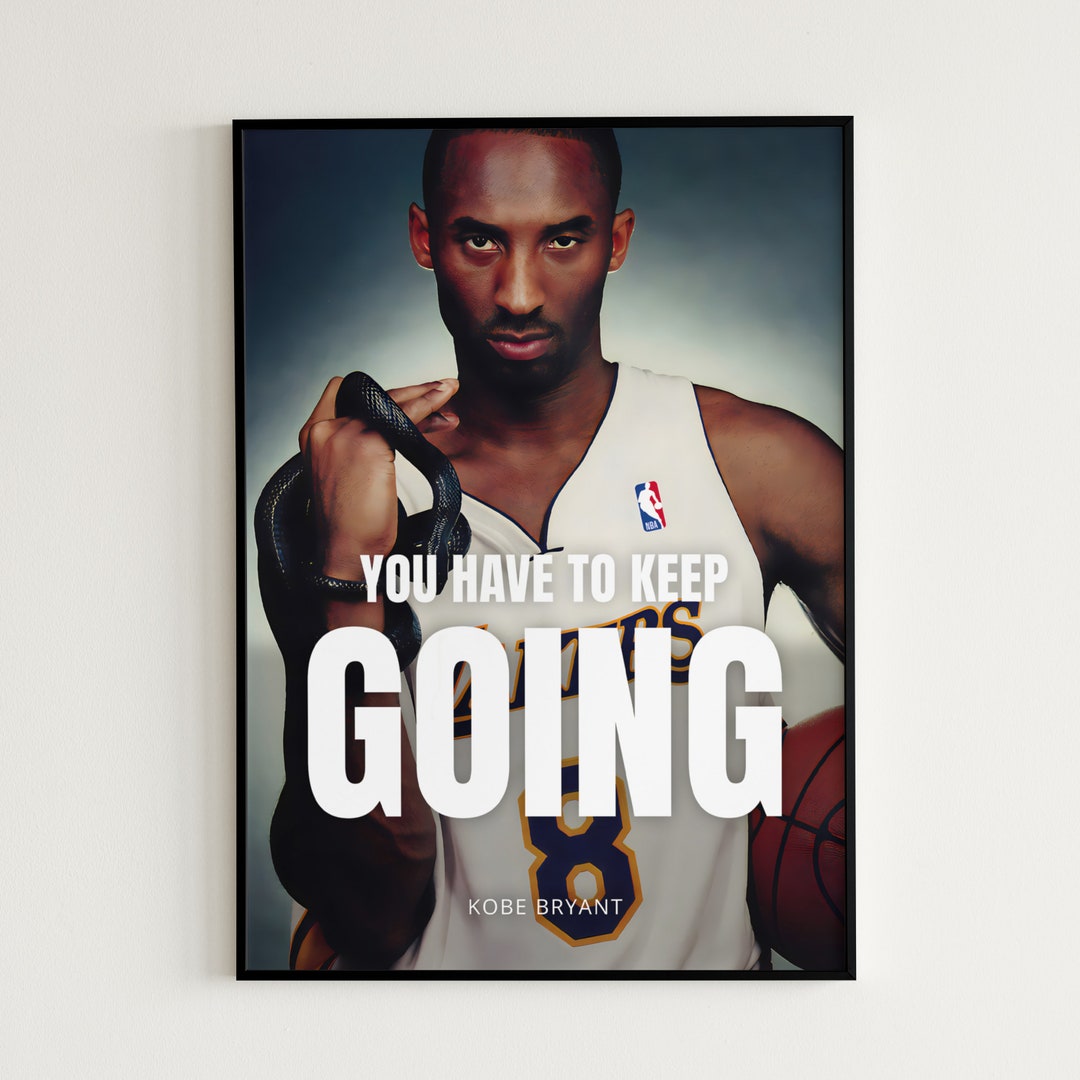 Kobe Bryant Poster Basketball Wall Art Lakers NBA Poster Etsy