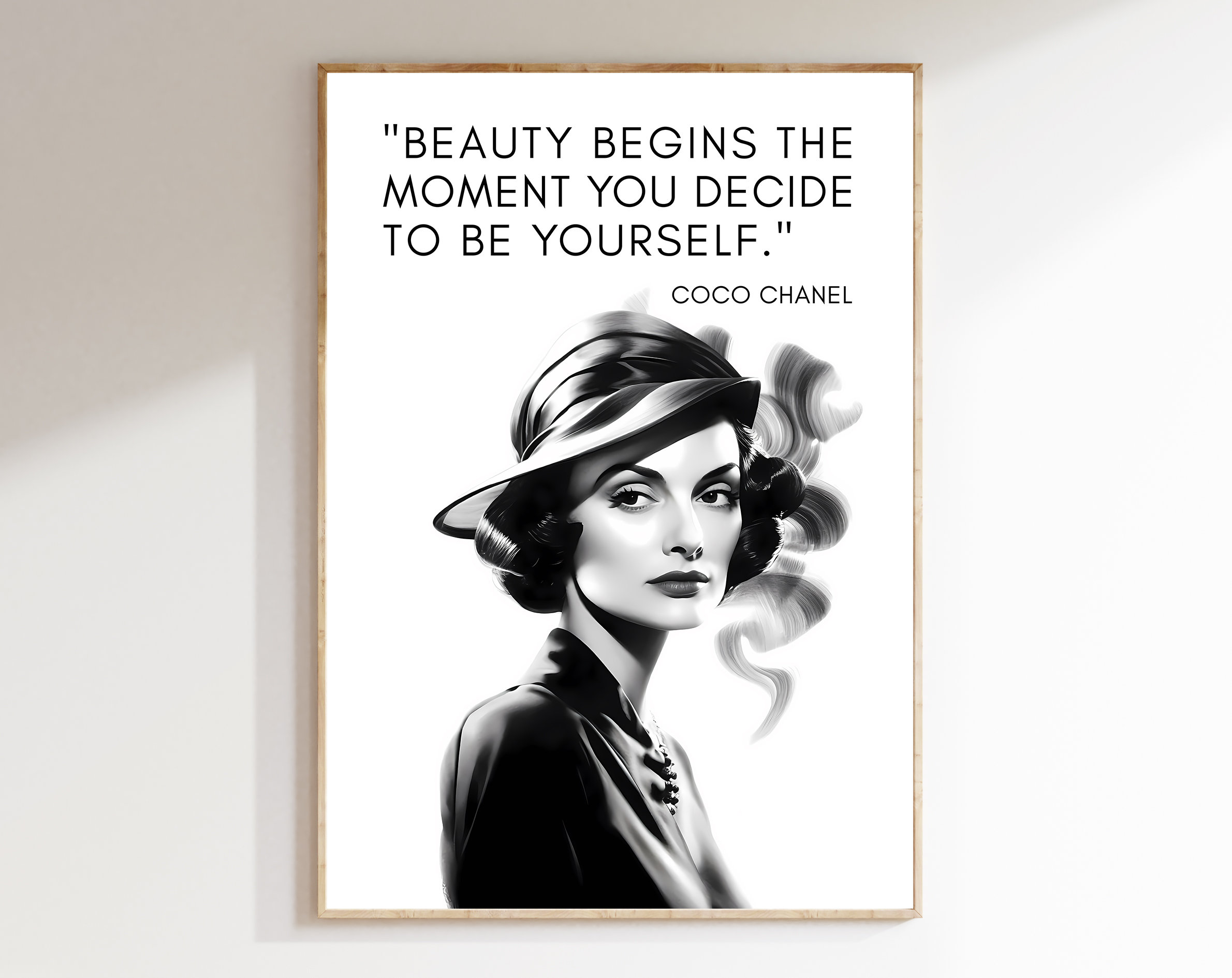 Coco Chanel Wall Art Beauty Begins 