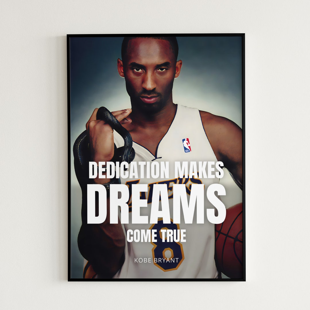 Kobe Bryant Poster Basketball Wall Art Lakers NBA Art Etsy