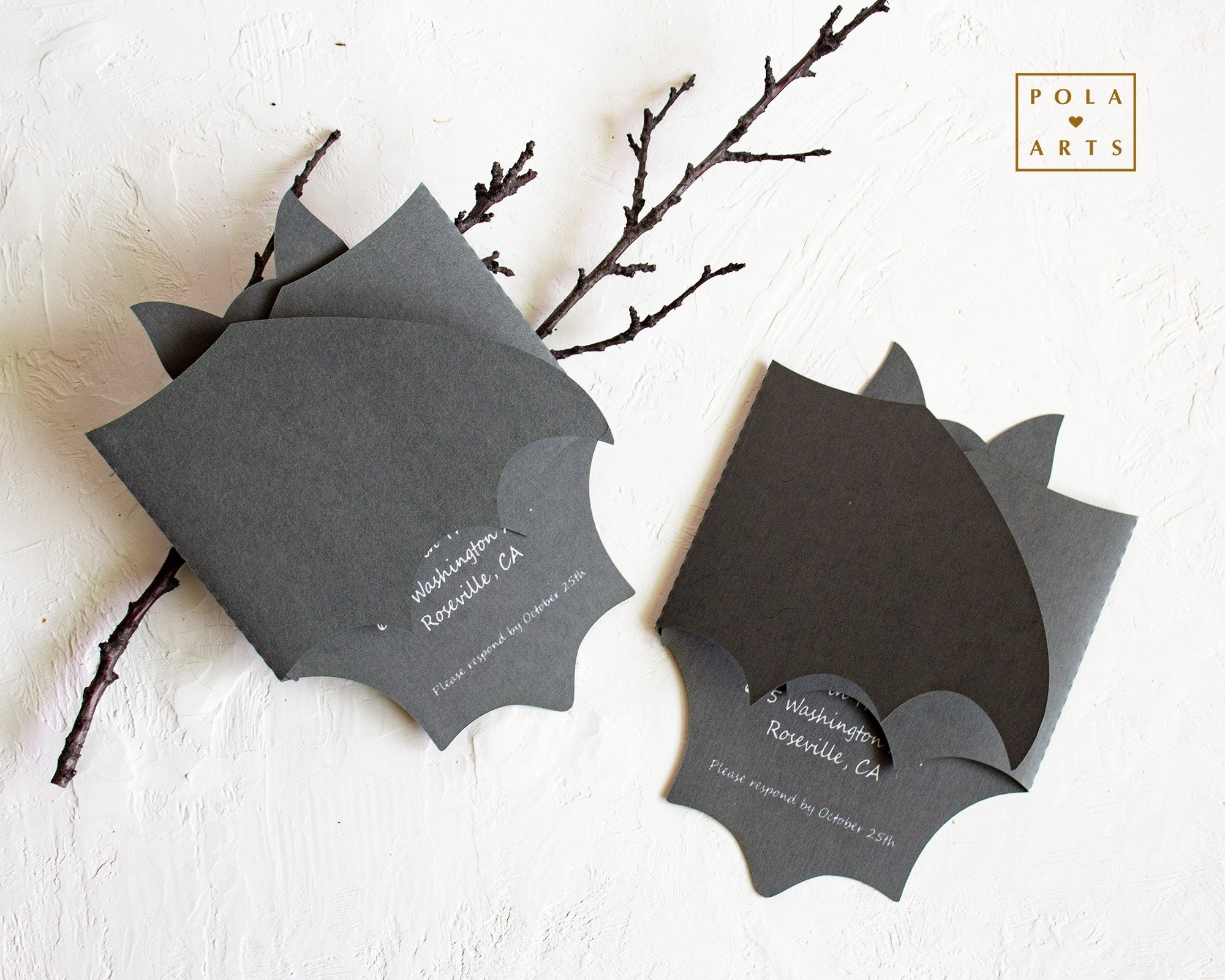 Fledermaus Einladungsvorlage svg Gothic Hochzeit Halloween Etsy.de
