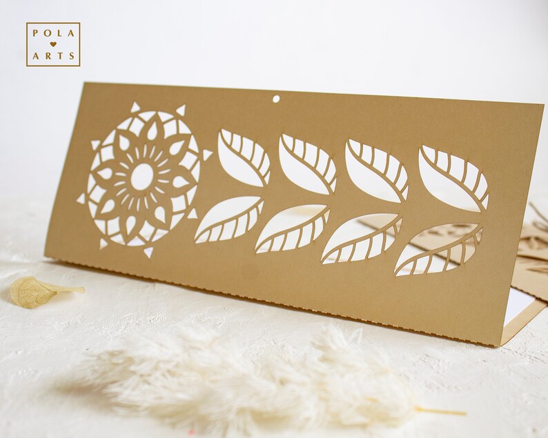 Ethnic Flower Wedding Menu Svg Template, Rustic Wedding Sunflower Table ...