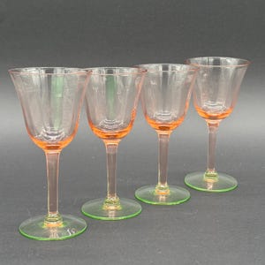 Pink and Green Depression Glasses - Etsy