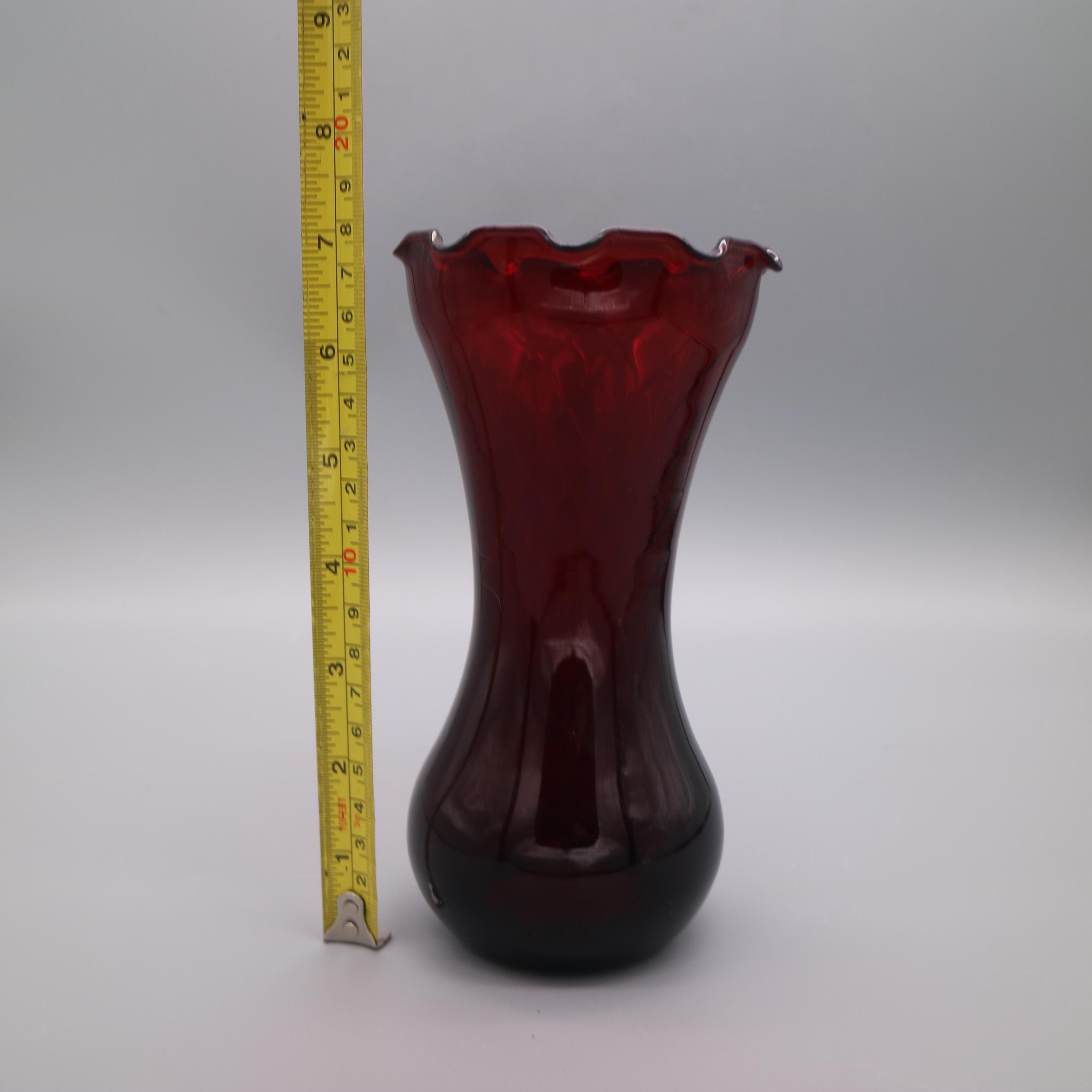 ヴィンテージ アンカーホッキング ロイヤルルビー ラッフル 7インチ