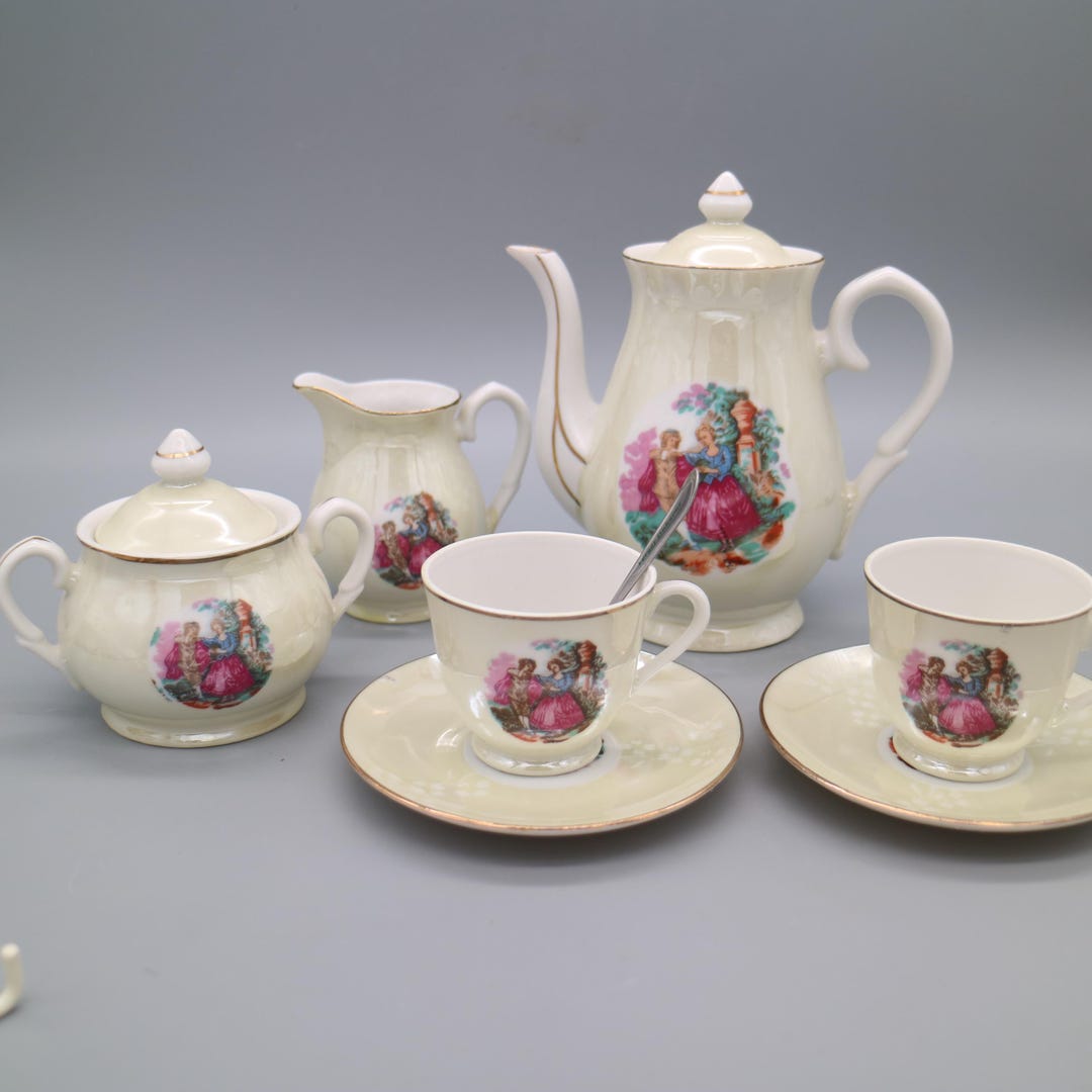 Vintage Porcelain Tea Coffee Set, Porcelain Coffee Tea Set | Made in ...