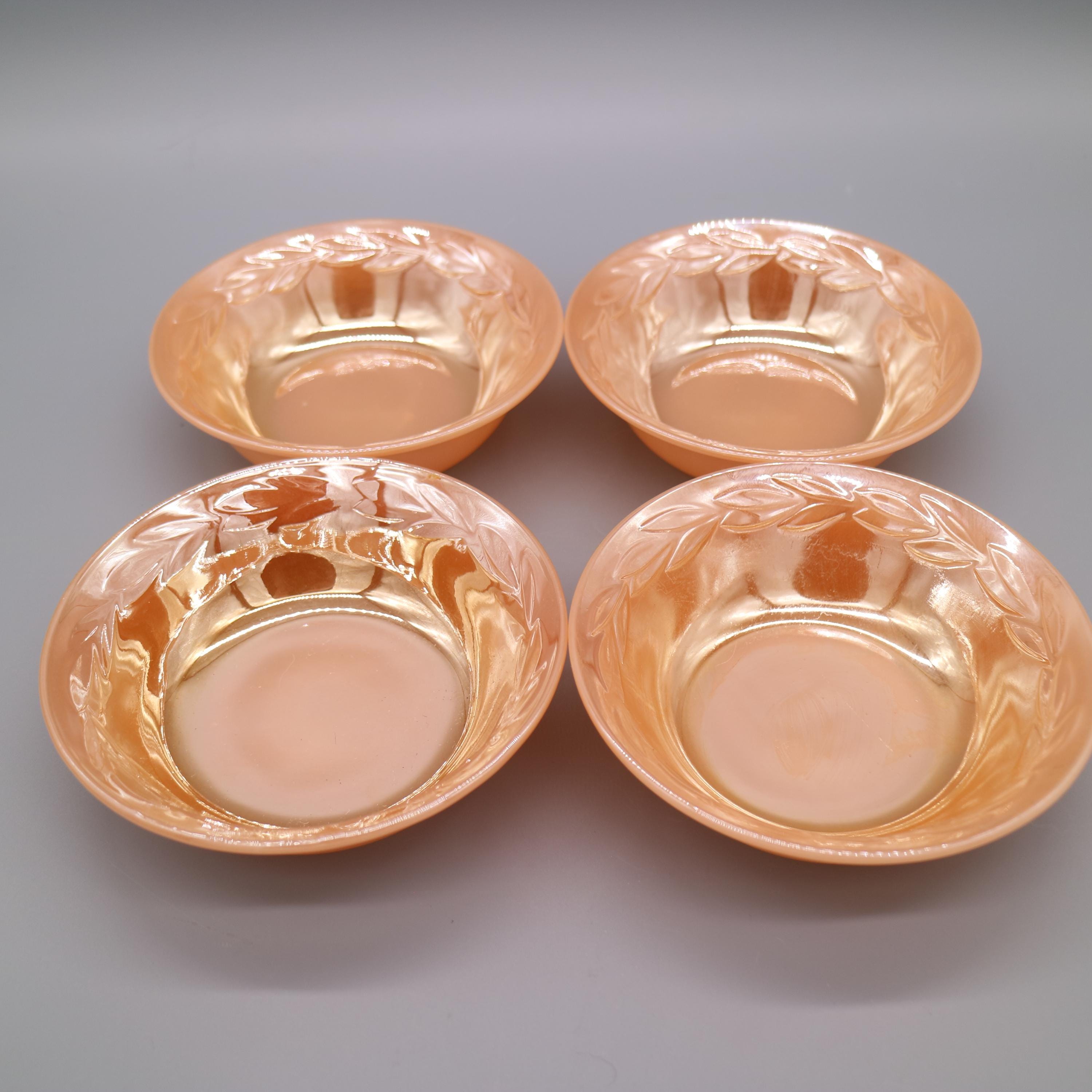 Vidrio Vajilla Marron Antigua Vajilla Naranja Vintage México