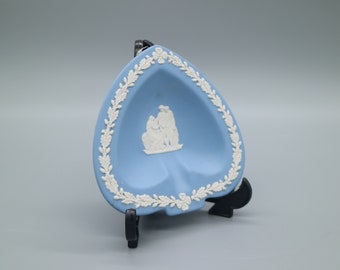 ヴィンテージ ウェッジウッド ブルー ジャスパーウェア ハート型 小物