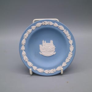 Prato de bugigangas vintage Wedgwood Blue Jasperware Torre de Londres