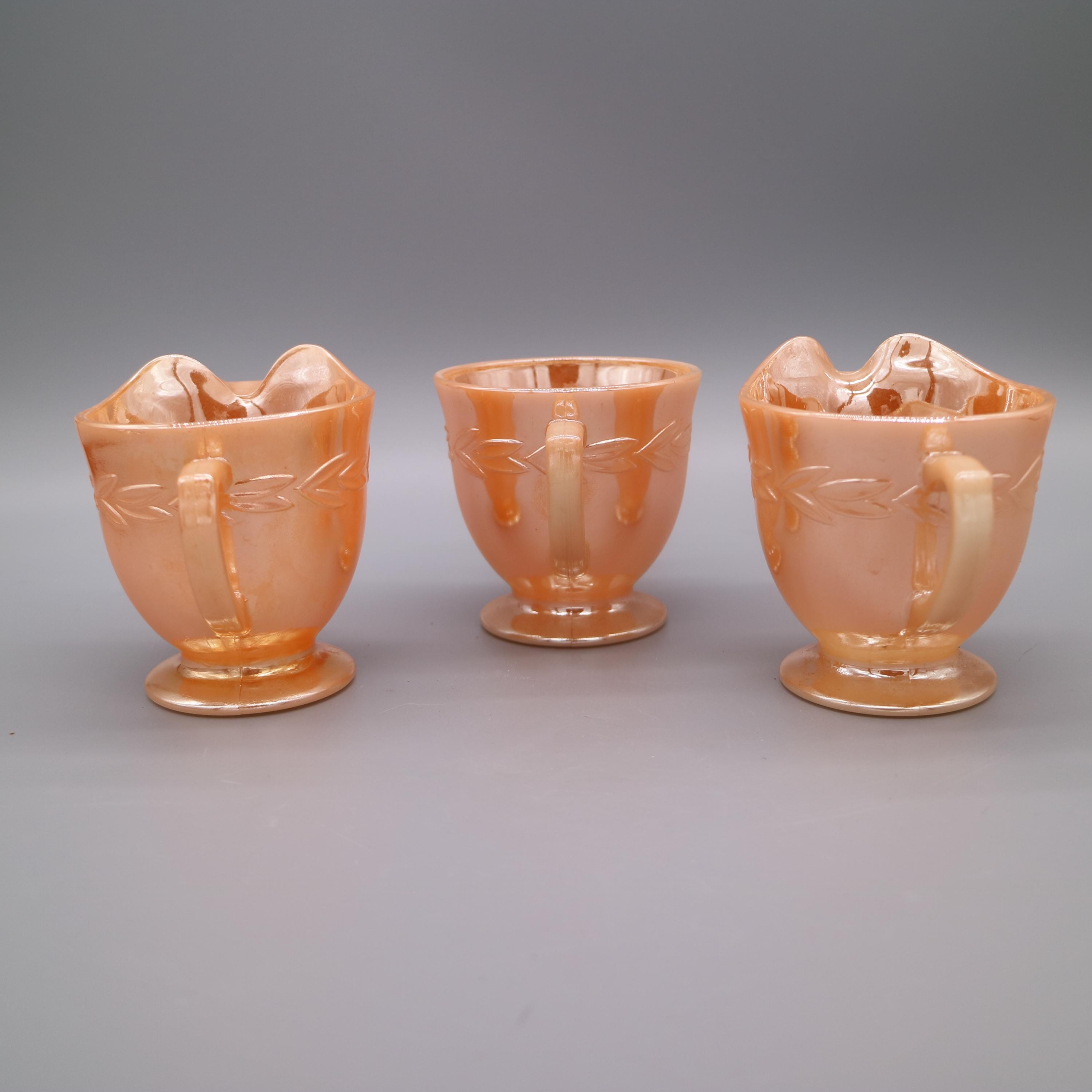Vintage Anchor Hocking Fire King Peach Lustre Laurel Pattern