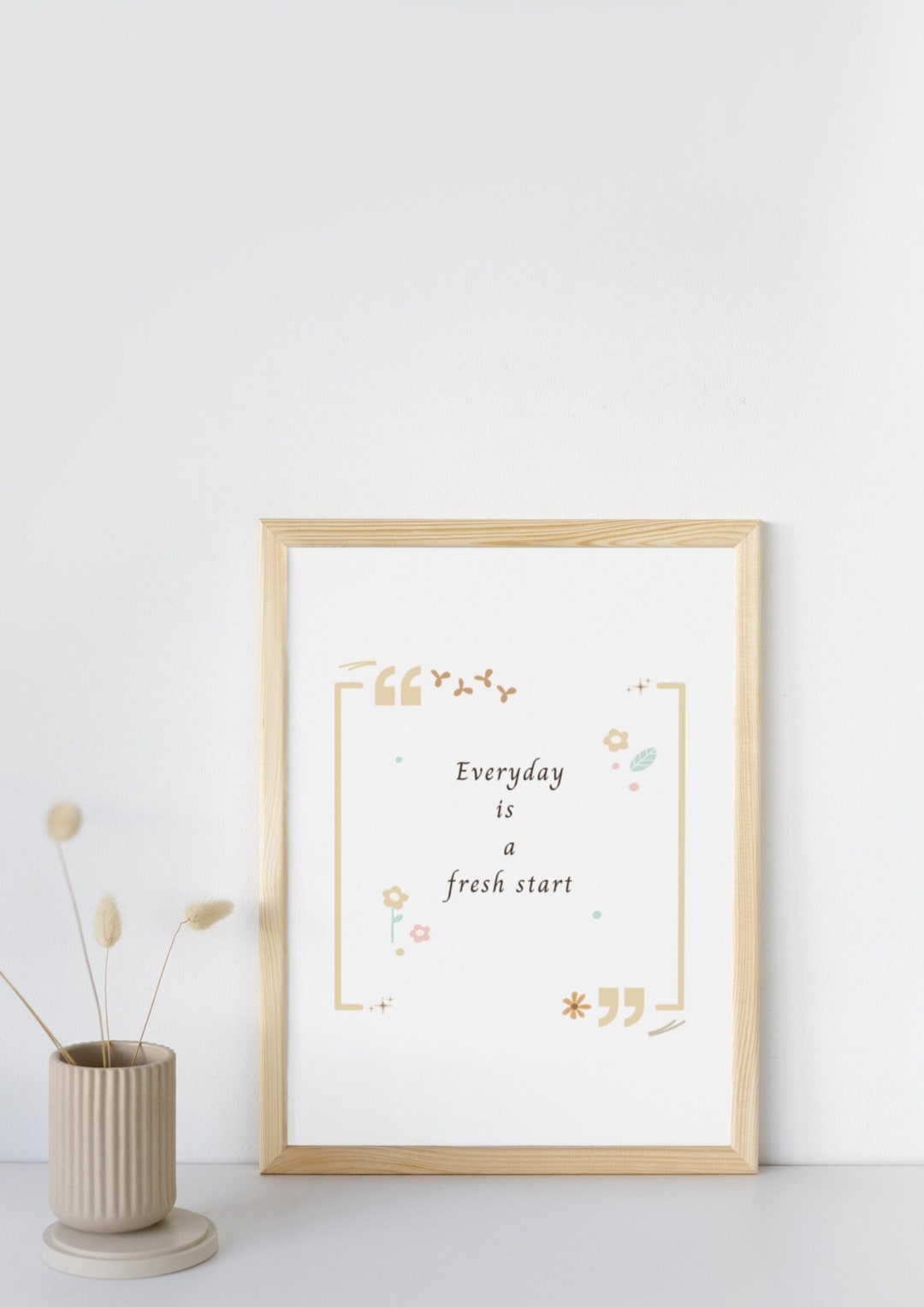 Everyday is a Fresh Start Printable Wall Art Inspirational - Etsy Australia
