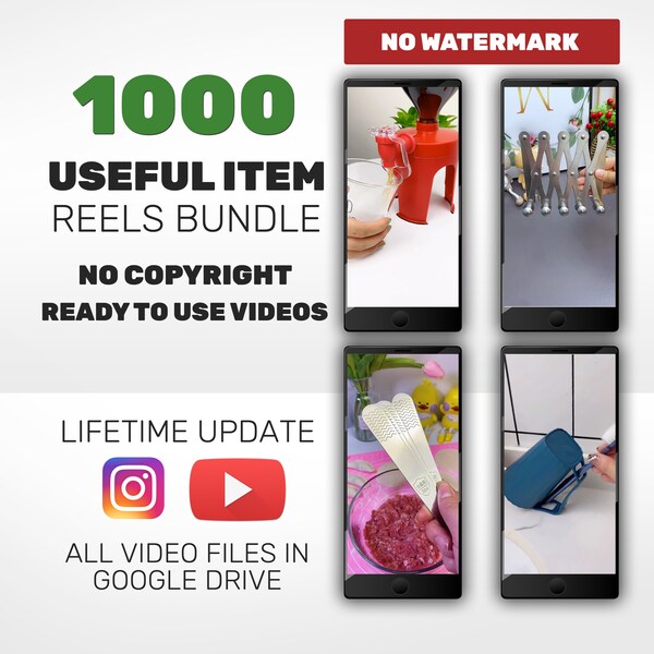 1000+ Product Reels Bundle Ready-Made INSTAGRAM YOUTUBE Reels Bundle Videos Save Your Time & Boost Your Social Media TikTok video.