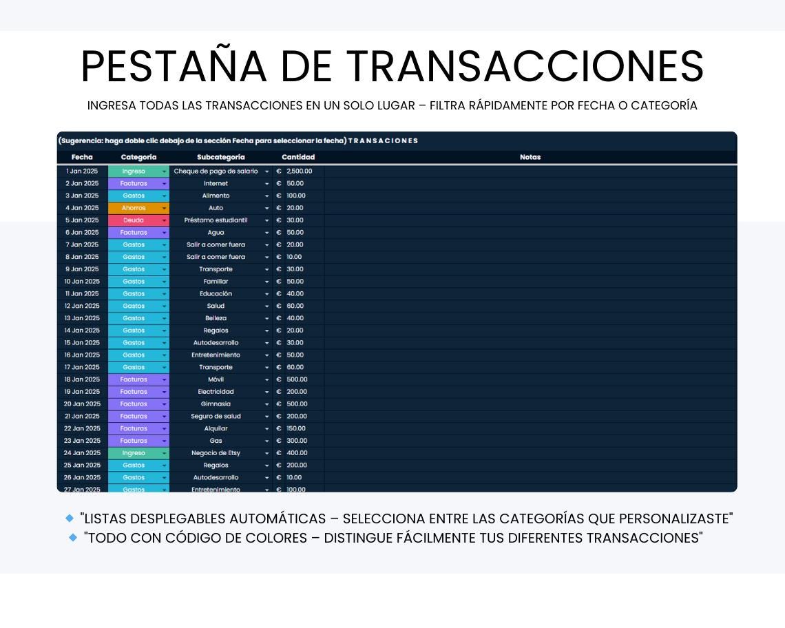 Spanish Budget Planner, Planificador de Presupuesto Mensual Google ...