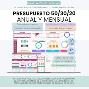 Espanhol 50/30/20 Orçamento | Pré-requisito 50 30 20 | Plantas de Finanças Pessoais 50 30 20 | Planificador de Presunto 50 30 20