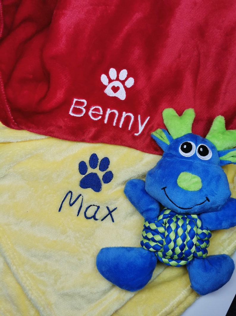 Manta para perros personalizada, manta con nombre bordado, regalo para cachorros, manta para perros, manta para gatos, animales, juguetes para perros, 9 colores, 70x100 cm imagen 7