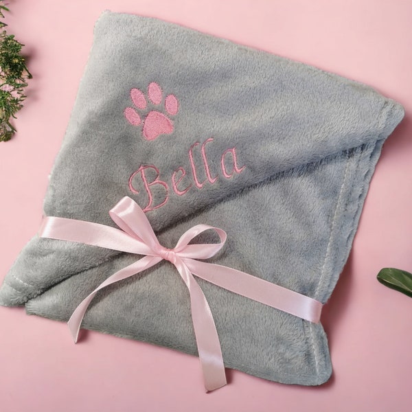 Personalized Dog Blanket, Embroidered Name Blanket, Puppy Gift, Dog Blanket, Cat Blanket, Animals, Dog Toys, 9 Colors, 70x100cm