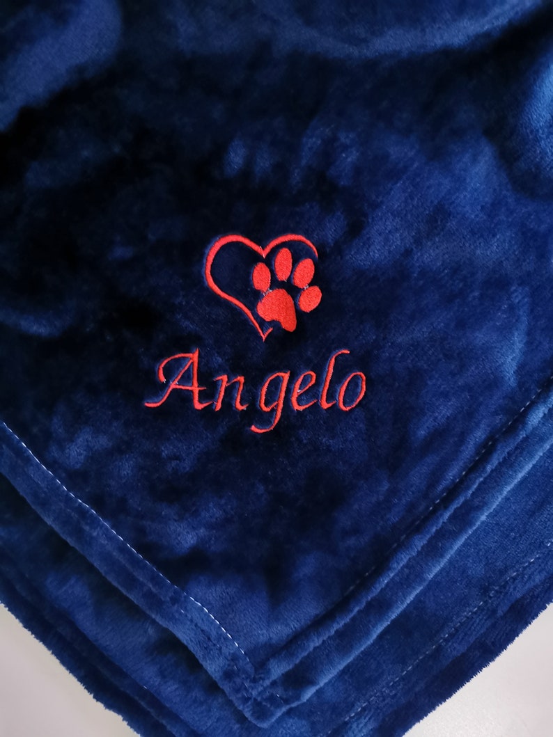 Couverture personnalisée pour chien, couverture de nom brodée, cadeau pour chiot, couverture pour chien, couverture pour chat, animaux, jouets pour chiens, 9 couleurs, 70x100cm image 9