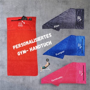 Personalisiertes Gym- Handtuch mit Namen/ besticktes Handtuch/ Fitnessstudio-Zubehör/personalisiertes Geschenk/ Männer/Frauen/Sport/Training