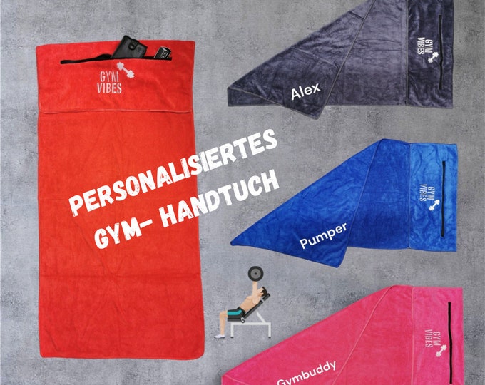 Personalized Gym Towel with Name/ Embroidered Towel/ Gym Accessories/ Personalized Gift/ Men/Women/ Sports/ Training