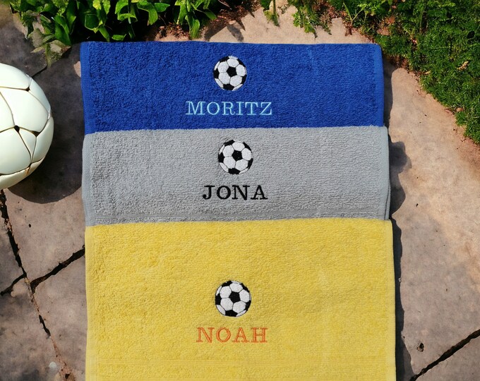 Personalized towel with name/ embroidered towel/ gym accessories/ personalized gift/ men/ women/ sports/ football