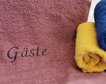 Personalisiertes Handtuch für Gäste/ 100% Baumwolle /Besticktes Handtuch/ 30 x 50 cm/ Hochwertiges Geschenk für Gäste/ Ferienwohnung/ Hotel