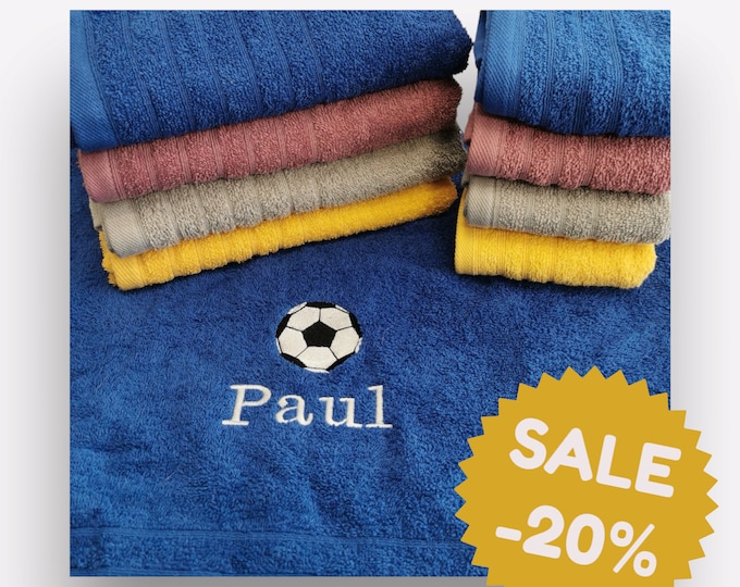 Personalized towel with name/ embroidered towel/ gym accessories/ personalized gift/ men/ women/ sports/ football