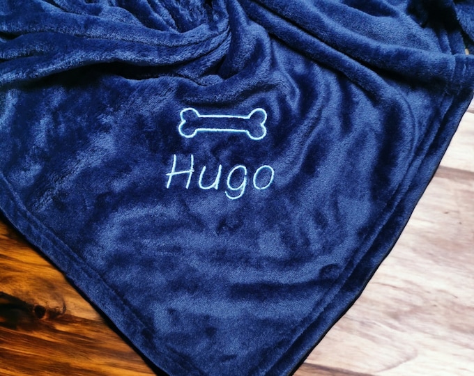 Personalized Dog Blanket, Embroidered Name Blanket, Puppy Gift, Dog Blanket, Cat Blanket, Animals, Dog Toys, 13 Colors, 70x100,130x150