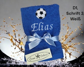 Personalisiertes Handtuch mit Namen/ besticktes Handtuch/ Fitnessstudio-Zubehör/personalisiertes Geschenk/ Männer/ Frauen/ Sport/ Fußball