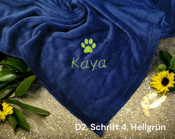 Personalized Dog Blanket, Embroidered Name Blanket, Puppy Gift, Dog Blanket, Cat Blanket, Animals, Dog Toys, 13 Colors, 70x100,130x150